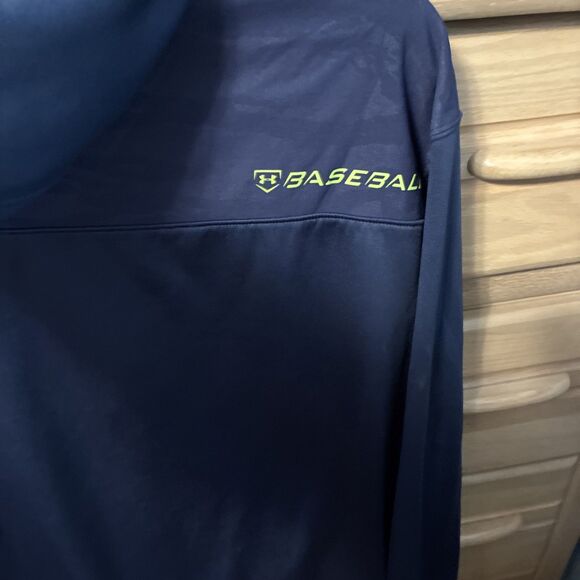 Under Armour Men’s Cold Gear Baseball Quarter Zip LS Loose PullOver Hoodie L - Picture 7 of 11